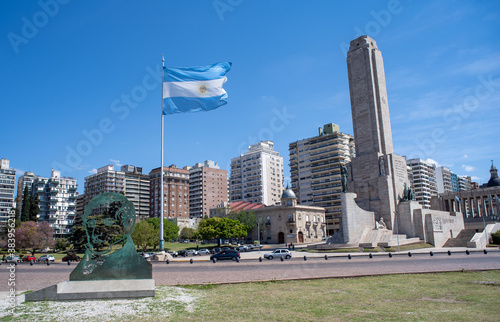 The historic flag monument in the city of Rosario, Argentina
