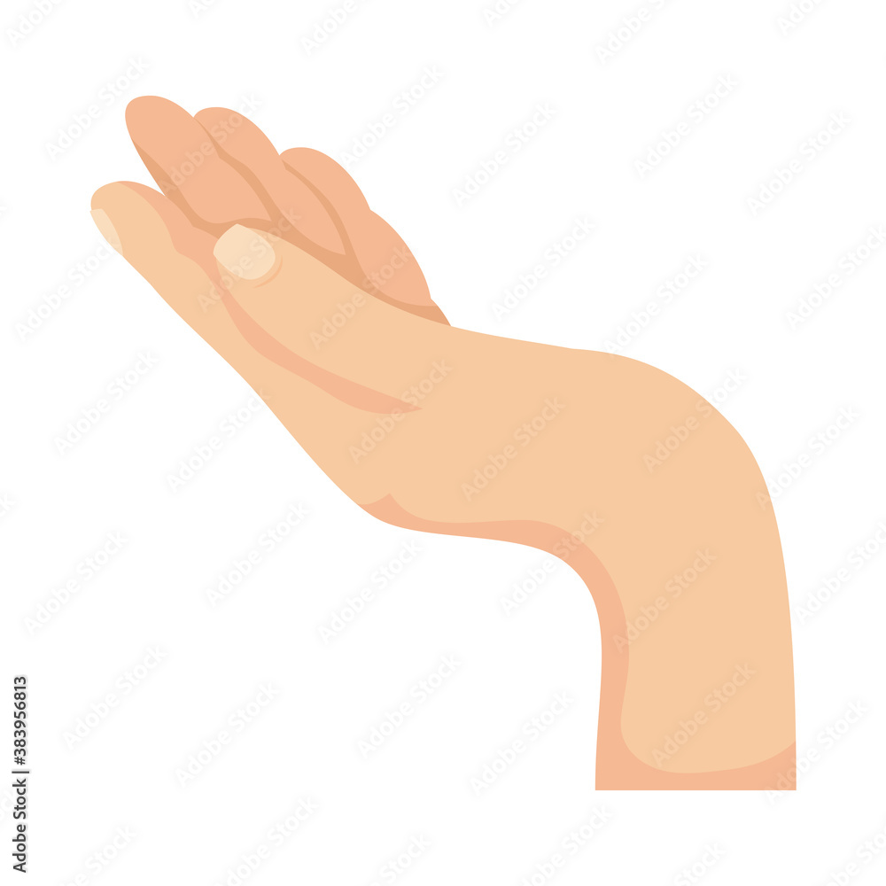 hand human receiving isolated icon hand human receiving isolated icon