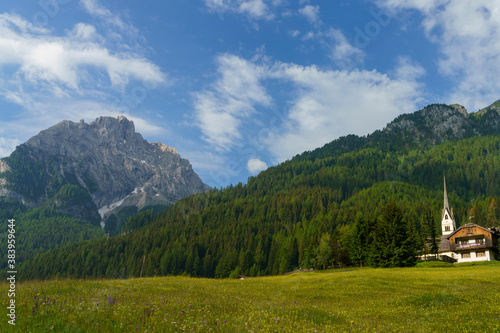 Mountain landscape along the road to Fedaia pass, Dolomites © Claudio Colombo