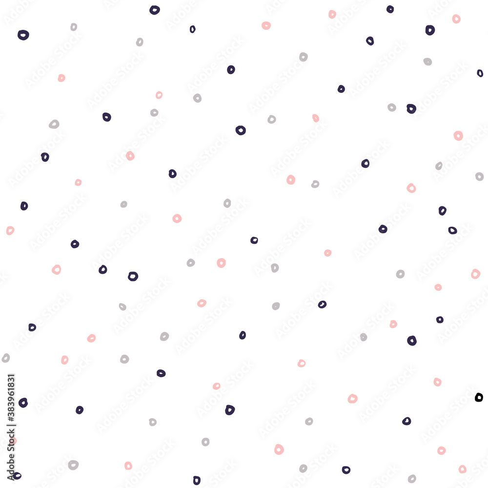 Small circles on white background seamless vector doodle pattern Small circles on white background seamless vector doodle pattern