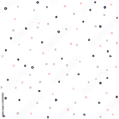 Small circles on white background seamless vector doodle pattern