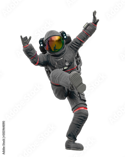 astronaut is dancing with style