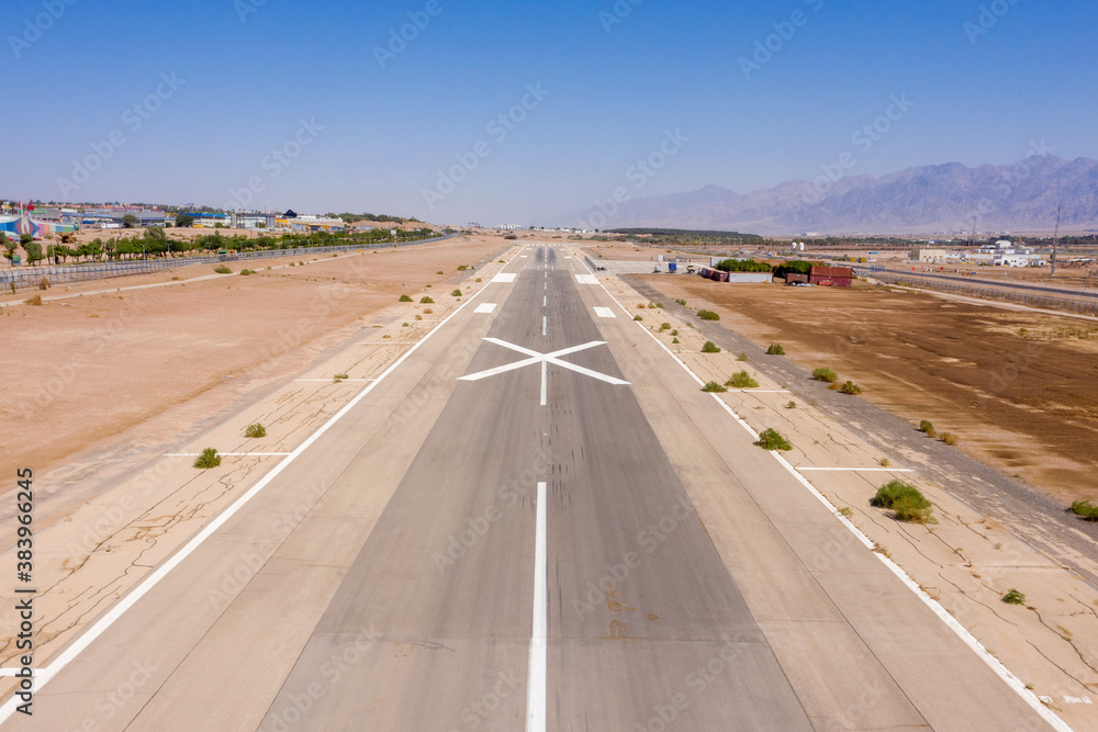 Airport Runway, Aerial image.