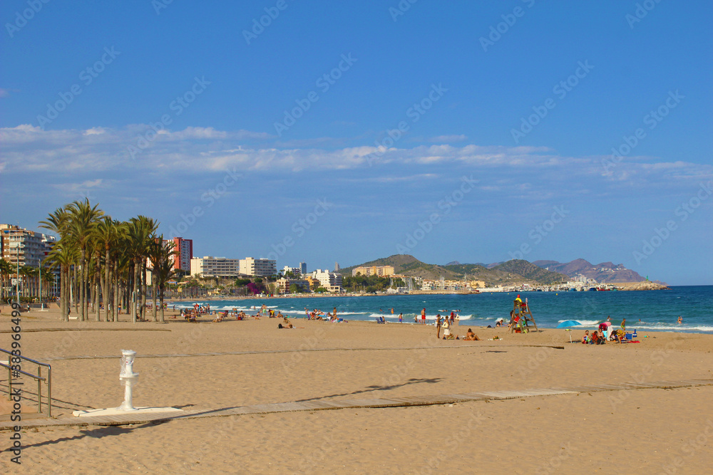 Playa de Villajoyosa, Alicante, España Playa de Villajoyosa, Alicante, España
