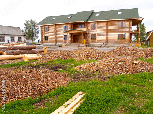 Territory for the construction of a wooden country house. Karelia photo