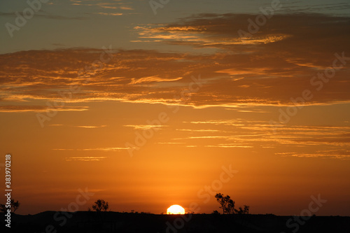 Australian outback sunset