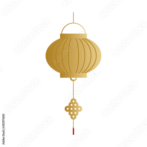 chinese lamp hanging gold vector design