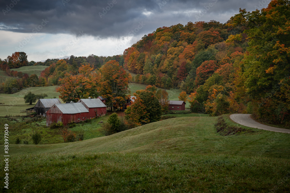 Fall landscape, Jenne Farm, Vermont USA