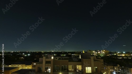 Wallpaper Mural Night time lapse. Full HD night time lapse over the city with airplanes landing and taking off at the nearby airport Torontodigital.ca