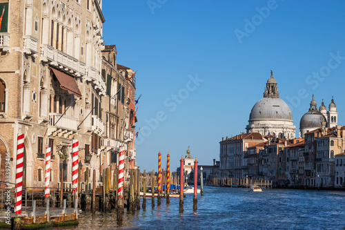 A beautifully sunny view down the Grand Canal towards the Venetian lagoon  © Simon