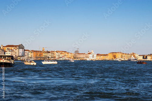 Looking back towards Venice from the Venetian lagoon