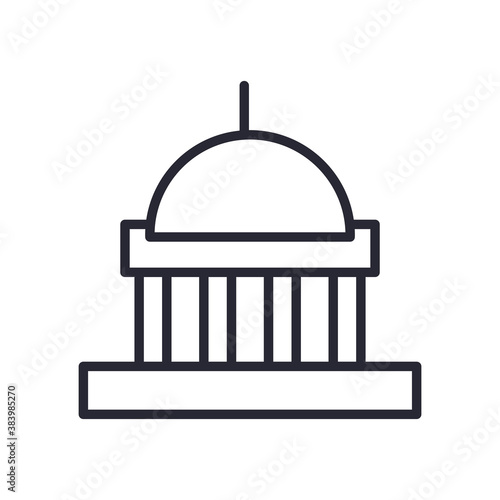 Usa building line style icon vector design