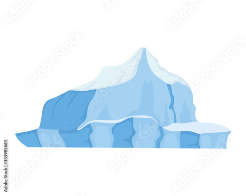 iceberg arctic block isolated icon