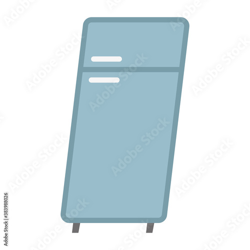 Kitchen blue fridge vector design