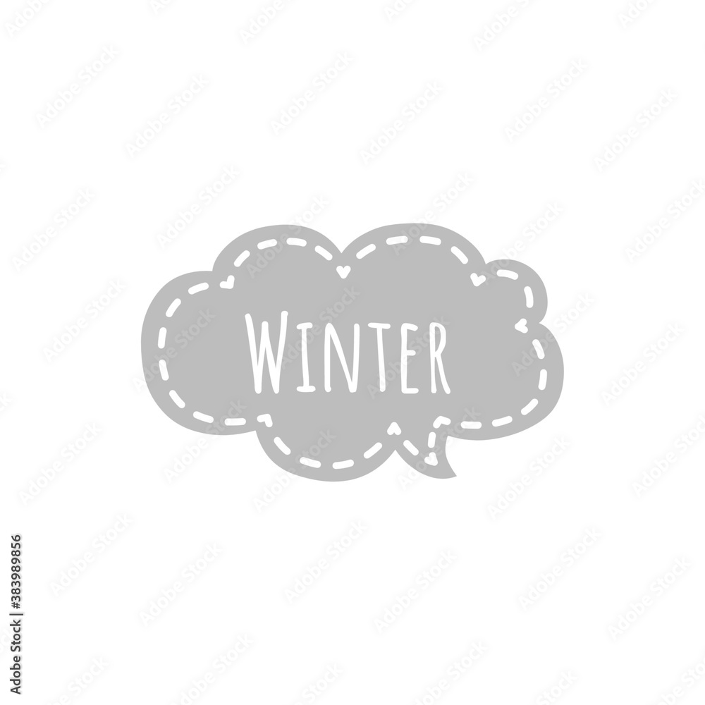 Winter word illustration Winter word illustration