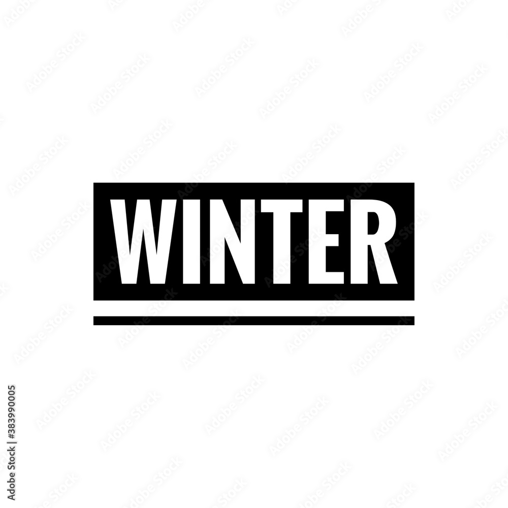 Winter word illustration Winter word illustration