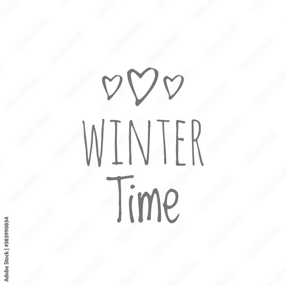 Winter word illustration Winter word illustration
