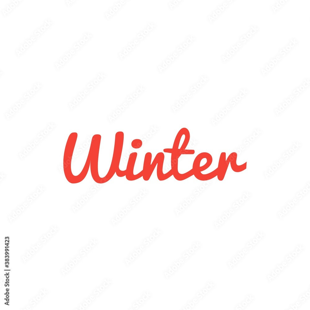 Winter word illustration Winter word illustration