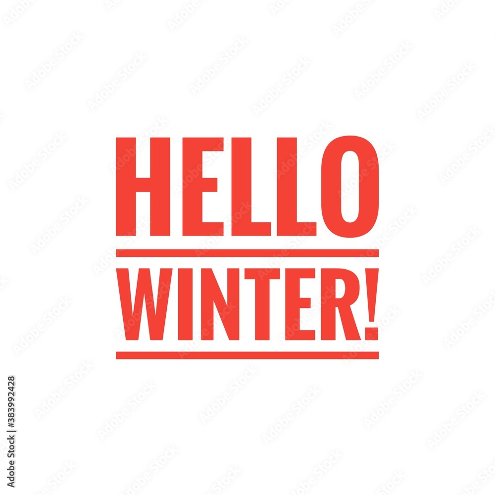 Winter word illustration Winter word illustration