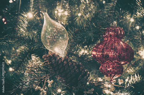 Bokeh image of Christmas decoration background