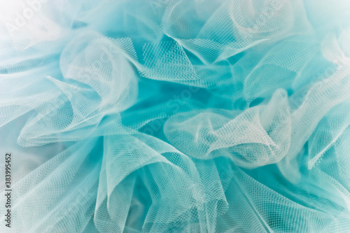 airy blue and white tulle