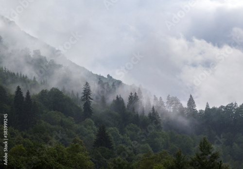 clouds over the mountains