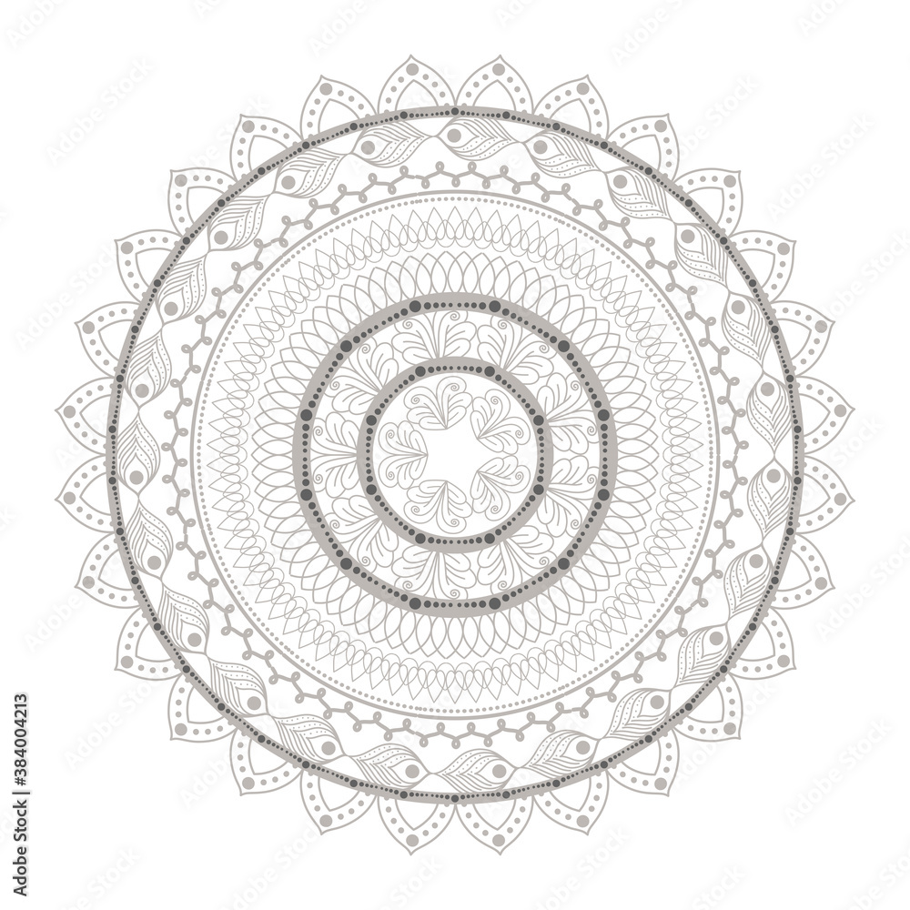 mandala silver icon vector design mandala silver icon vector design