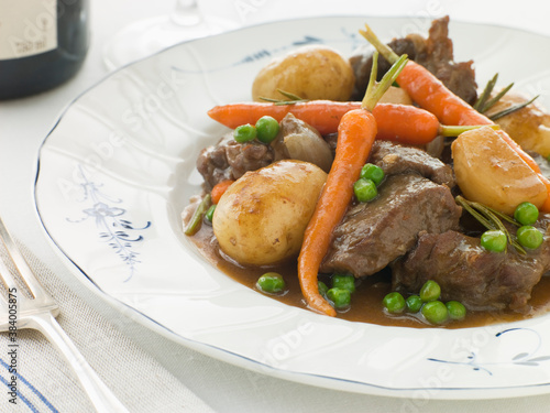 Navarin of Spring Lamb and Baby vegetables photo