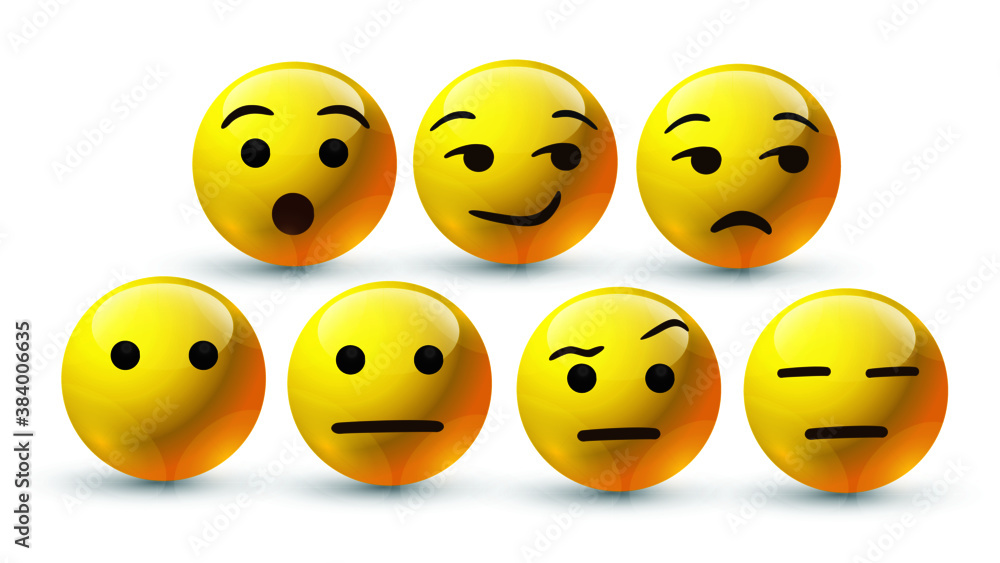 Fototapeta premium set emoji icons element vector template