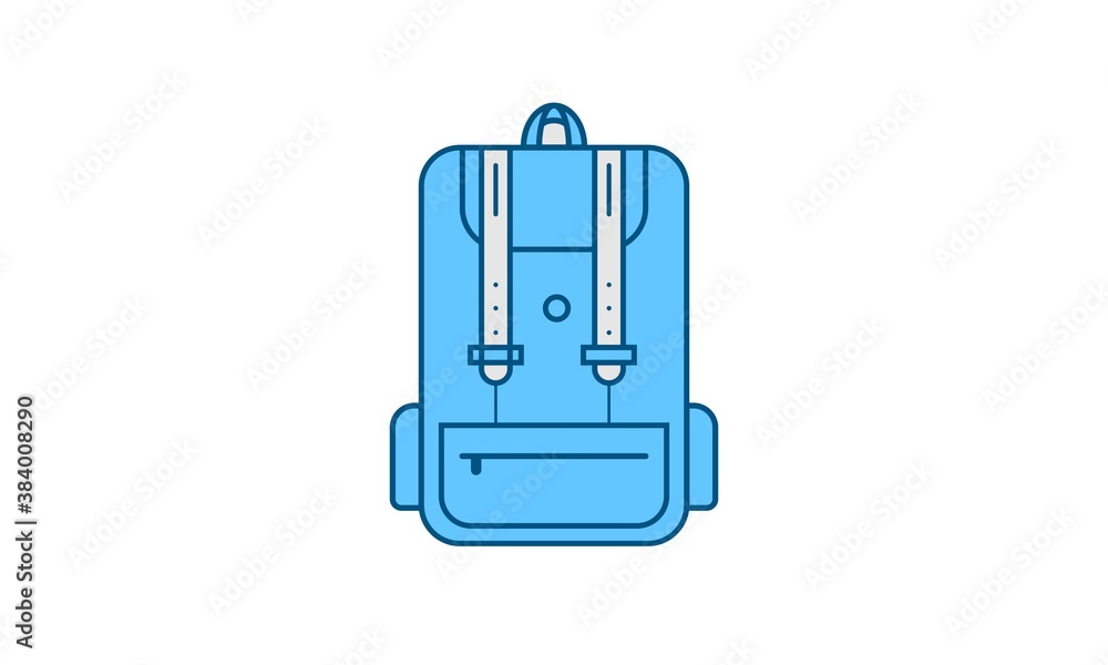 Icon logo design for travel backpacks and schools. Icon logo design for travel backpacks and schools.