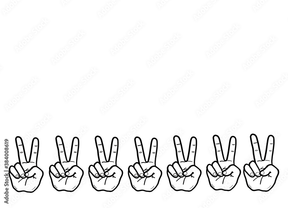 V Sign Hand Gesture Stock Illustration Adobe Stock v-sign-hand-gesture-stock-illustration-adobe-stock