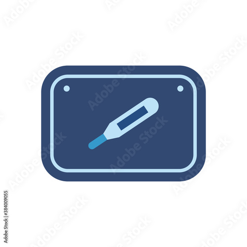 covid 19 virus test in road sign flat style icon vector design