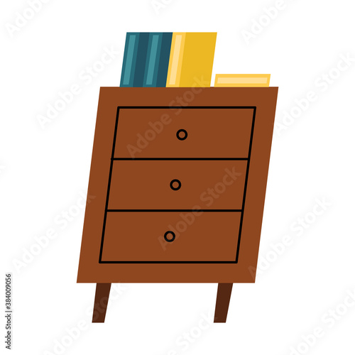 home books on furniture vector design