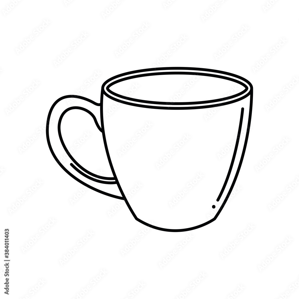 tea mug line style icon vector design tea mug line style icon vector design