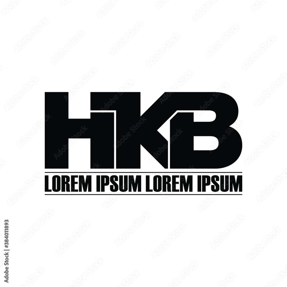 HKB letter monogram logo design vector HKB letter monogram logo design vector