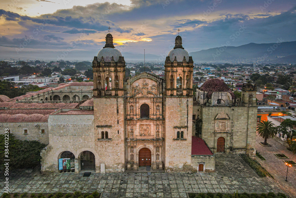 Church Sunset in Oaxaca City, Mexico
