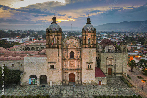 Church Sunset in Oaxaca City, Mexico 