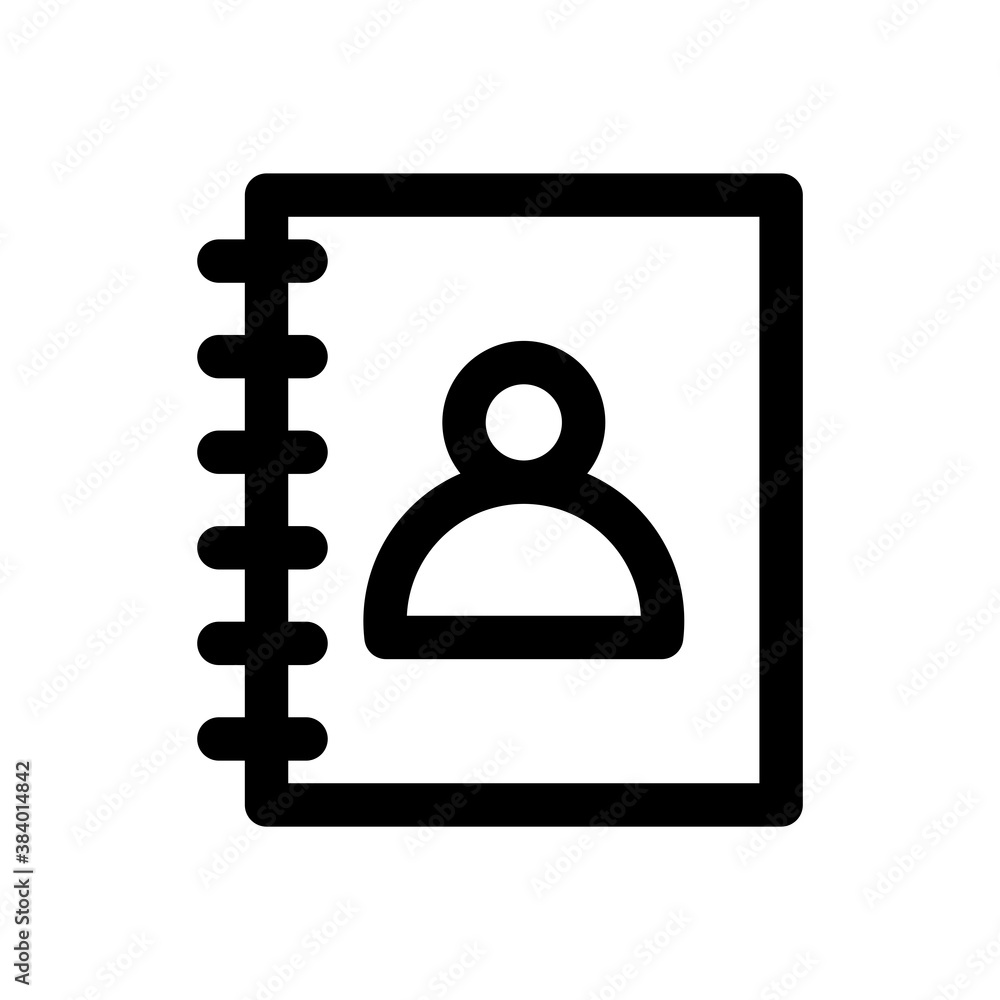 phone book vector icon outline style illustration on white background phone book vector icon outline style illustration on white background