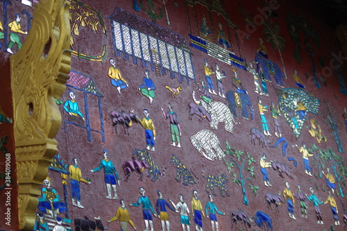 ルアンパバーンの寺院のモザイク画⑥