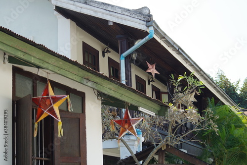 ルアンパバーンの家の飾り