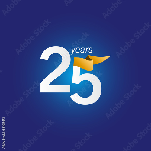 25 Years Anniversary Celebration Vector Template Design Illustration
