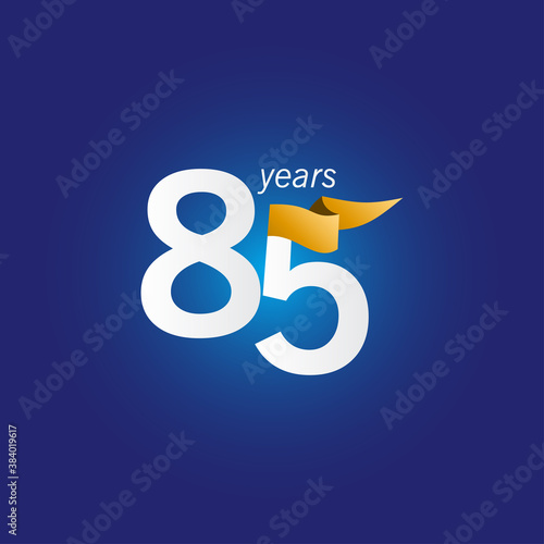 85 Years Anniversary Celebration Vector Template Design Illustration