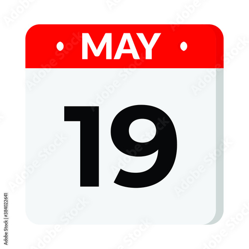 19 May calendar icon