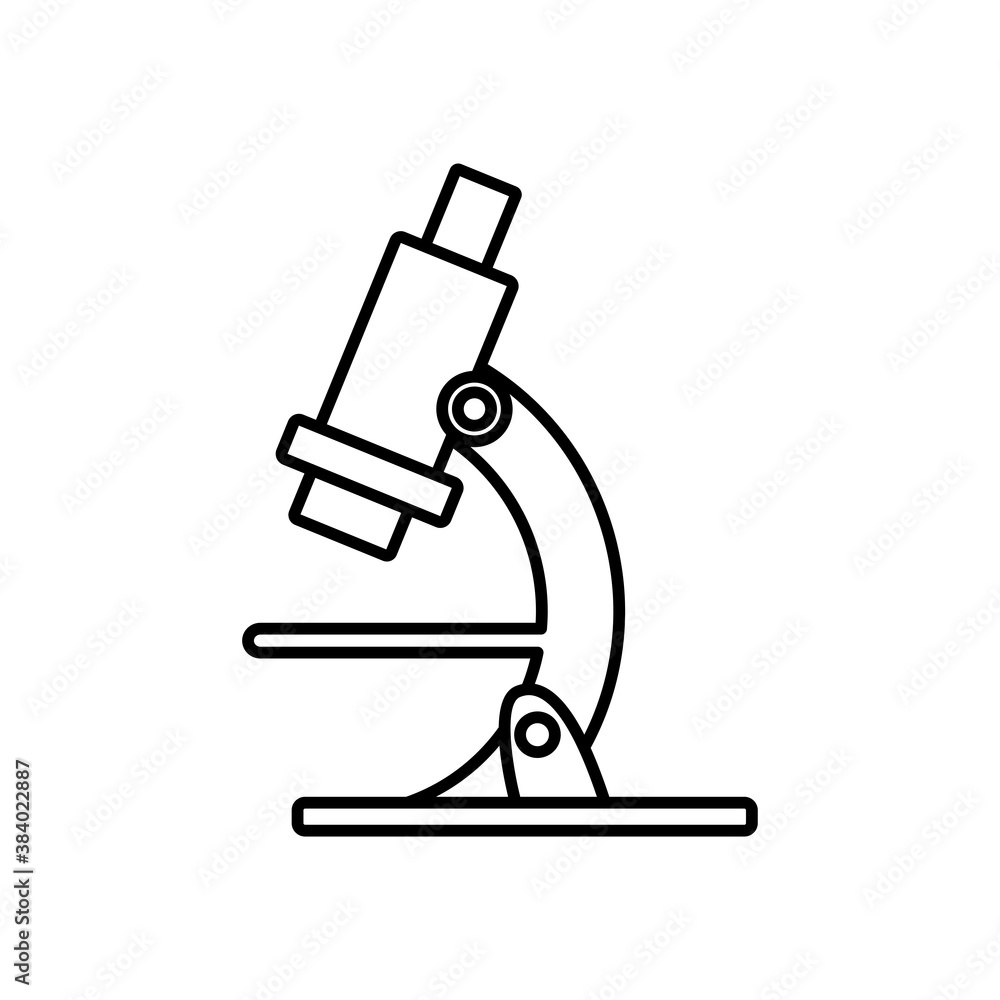 microscope tool icon, line style microscope tool icon, line style