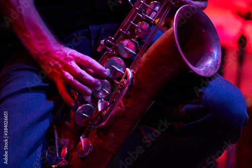 Sticker Saxophone at a jazz concert