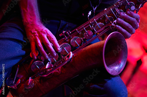 Photography Saxophone at a jazz concert