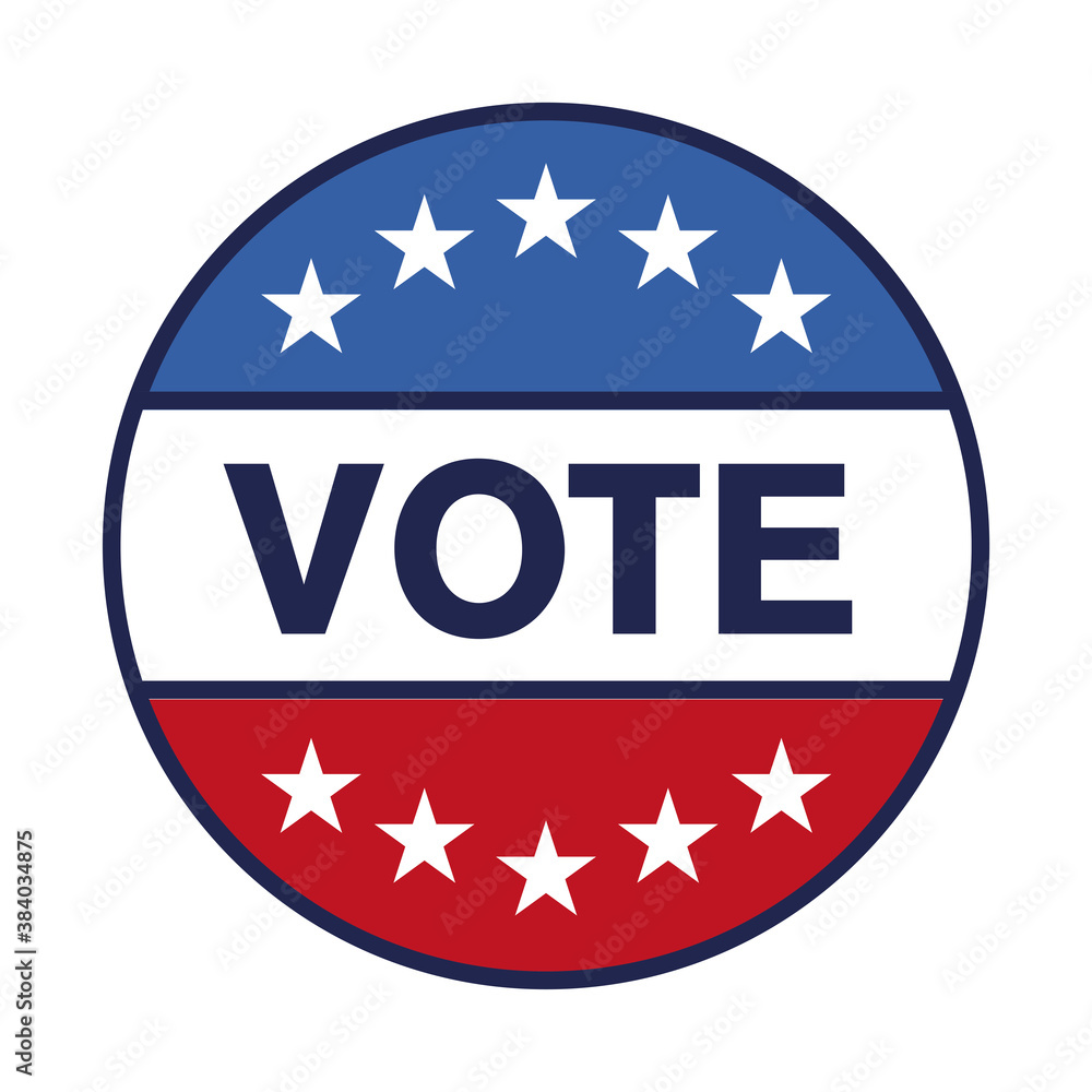 usa vote seal stamp line and fill style icon vector design usa vote seal stamp line and fill style icon vector design