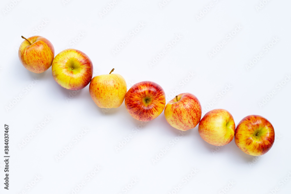 Ripe apples on white background. Ripe apples on white background.