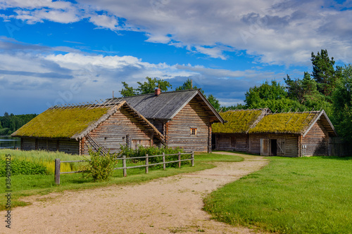 Beautiful landscape in an old village