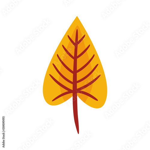 autum ovate leaf flat style icon